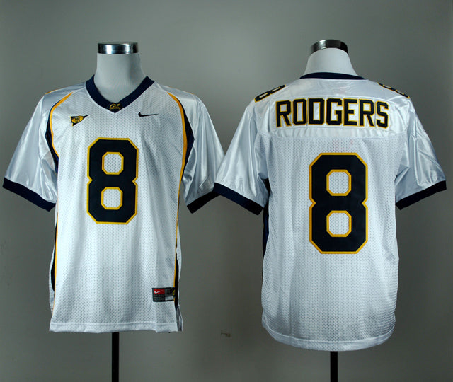 California Golden Bears #8 Aaron Rodgers NCAA Football Jersey White