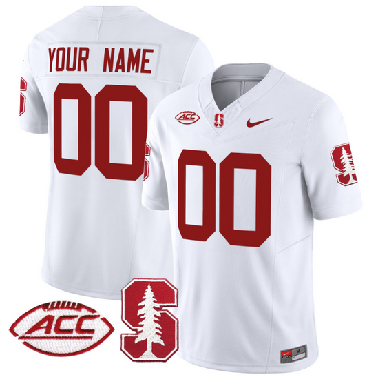 Custom Stanford Cardinal Jersey Name and Number Vapor Limited College Football Stitched White
