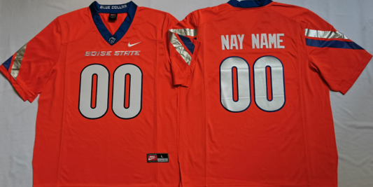 Custom Boise State Broncos Jersey Name and Number NCAA College Football Orange
