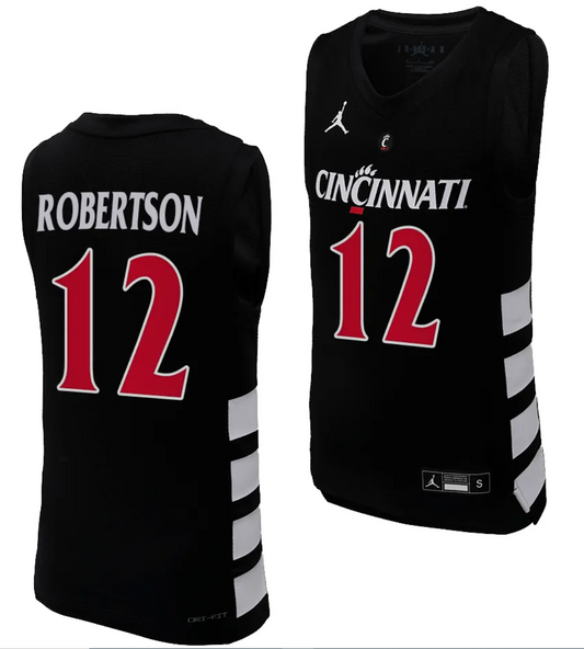 Cincinnati Bearcats Oscar Robertson Jersey #12 Black Basketball Unisex Replica
