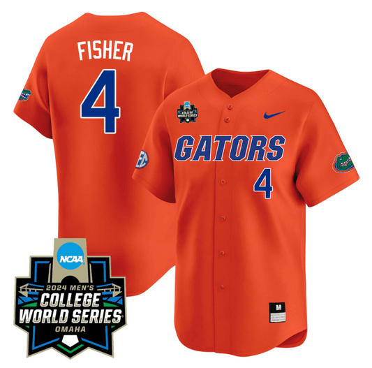 Cade Jersey #4 Florida Gators 2024 College World Series Vapor Premier Limited NCAA Baseball Stitched Gators Orange