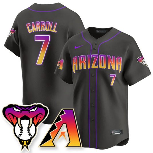 Corbin Carroll Jersey #7 Arizona Diamondbacks 2025 City Connect Concept Stitched Black