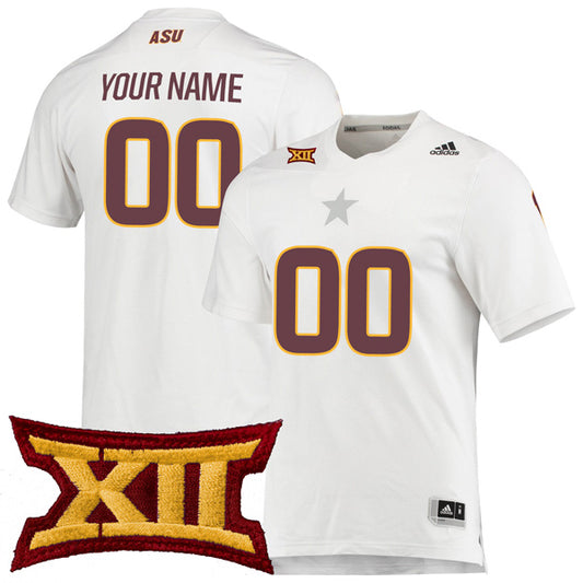 Custom Arizona State Sun Devils Jersey Name and Number College Football White Aeroready – All Stitched