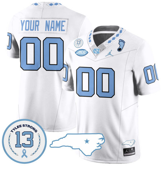 Custom North Carolina Tar Heels Jersey Name and Number Vapor College Football Stitched White