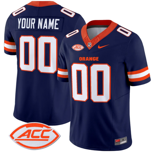 Custom Syracuse Orange Jersey Name and Number Vapor Limited College Football  Navy