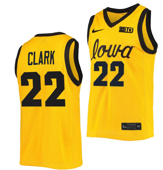 Caitlin Clark Jersey #22 Iowa Hawkeyes B1G Tournament Championship Gold 2022