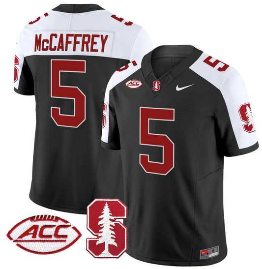 Christian McCaffrey Jersey #5 Stanford Cardinal Vapor Limited College Football Stitched Black Alternate