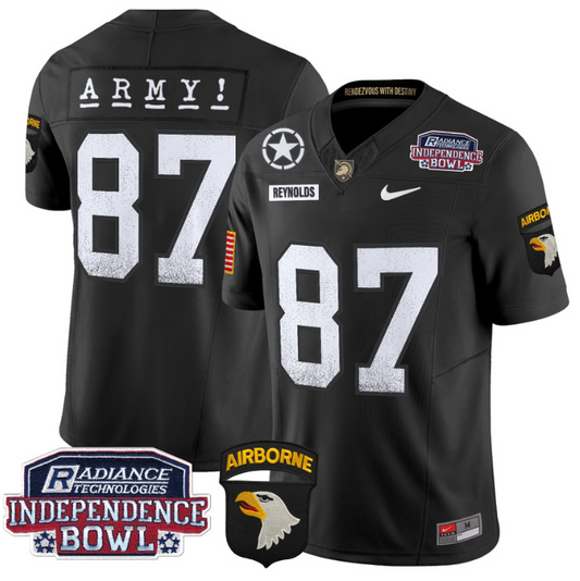 Casey Reynolds Jersey #87 Army Black Knights Independence Bowl Patch Black