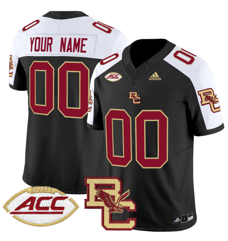Custom Boston College Eagles Jersey 2024 Limited Stitched Black Alternate