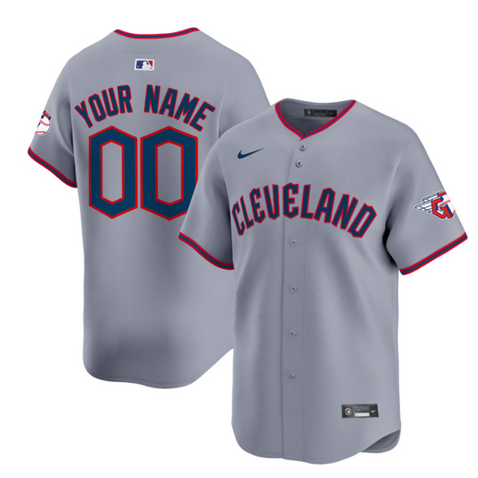 Custom Cleveland Guardians Jersey 2025 Vapor Premier Limited All Stitched Gray