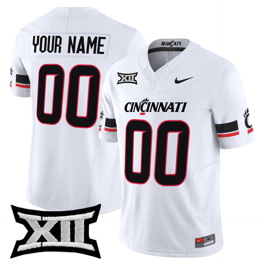 Custom Cincinnati Bearcats Jersey Name, Number 2025 Vapor Limited Stitched White