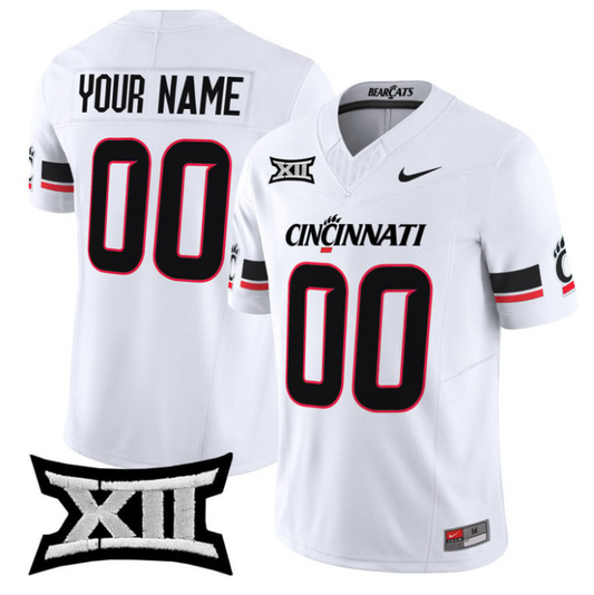 Custom Cincinnati Bearcats Jersey Name, Number 2025 Vapor Limited Stitched White