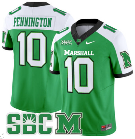 Chad Pennington Jersey #10 Marshall Thundering Herd Vapor Limited Football Green Alternate
