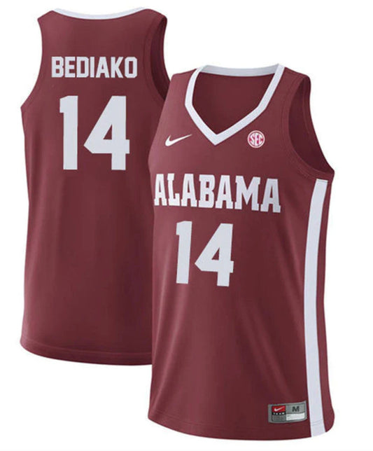 Charles Bediako Jersey Alabama Crimson Tide College Basketball Replica Crimson #14