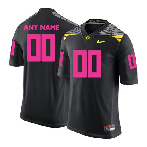 Custom Oregon Ducks Jersey Name and Number NCAA College Football Black Pink