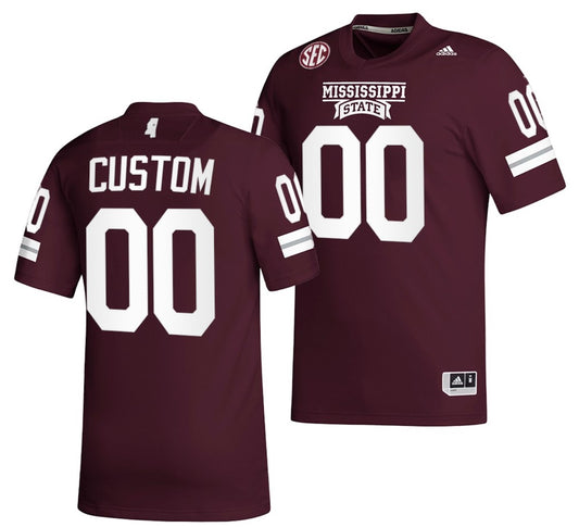 Custom Mississippi State Bulldogs Jersey Name and Number NCAA College Football Maroon