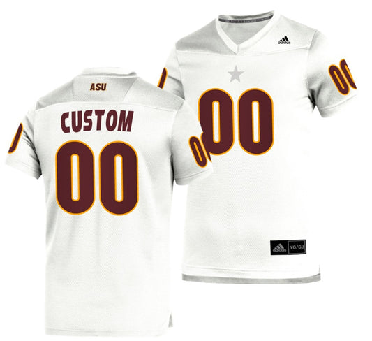 Custom Arizona State Sun Devils Jersey Name and Number NCAA College Football White