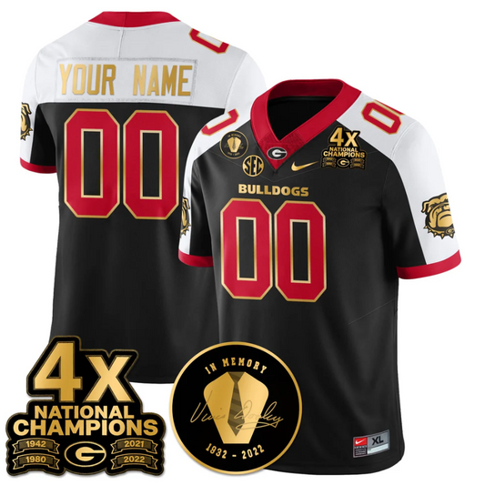 Custom Georgia Bulldogs Jersey 4x-Time National Champions Stitched