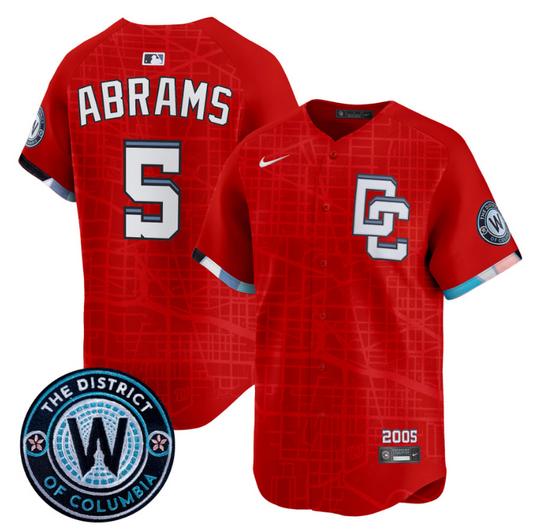 CJ Abrams Jersey #5 Washington Nationals 2025 City Connect Vapor Premier Limited Stitched Red