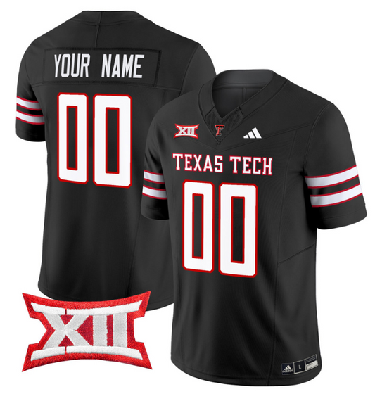 Custom Texas Tech Red Raiders Jersey Name and Number Vapor Limited Football Black