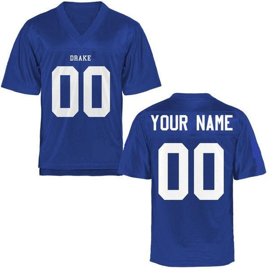Custom Drake Bulldogs Jersey Name and Number NCAA College Football Blue