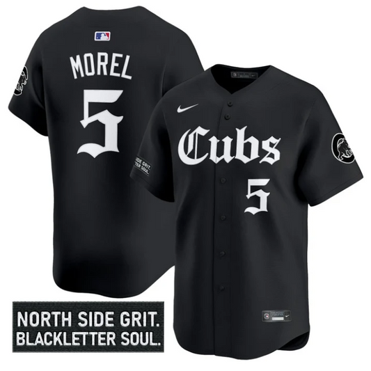 Christopher Morel Jersey #5 Chicago Cubs Gothic North Side Edition Vapor Limited Stitched Black