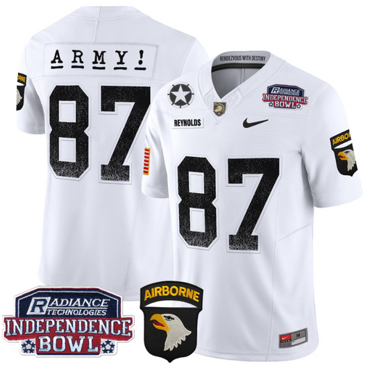 Casey Reynolds Jersey #87 Army Black Knights Independence Bowl Patch White