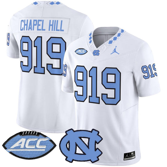 Chapel Hill Jersey #919 North Carolina Tar Heels 2025 Stitched White
