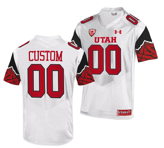 Custom Utah Utes Jersey Name and Number NCAA College Football Premier White