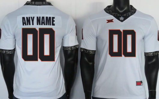 Custom Oklahoma State Cowboys Jersey Name and Number NCAA College Football White