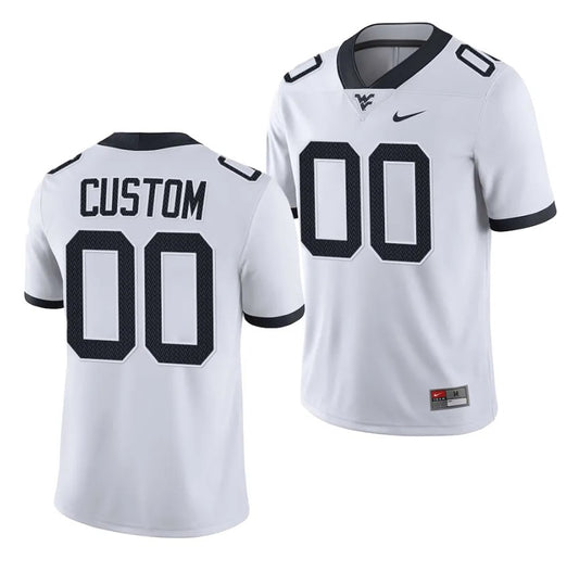 Custom West Virginia Jersey Name and Number College Football 2023 Game White