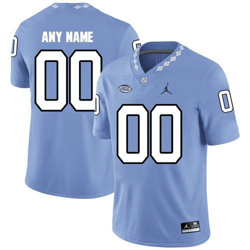 Custom North Carolina Tar Heels Jersey Name and Number NCAA College Football Blue