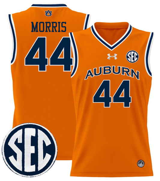 Chris Morris Jersey #44 Auburn Tigers 2024 Lightweight Basketball Orange