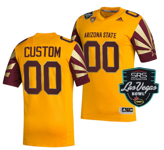 Custom Arizona State Sun Devils Jersey Name and Number NCAA College Football Las Vegas Bowl Gold
