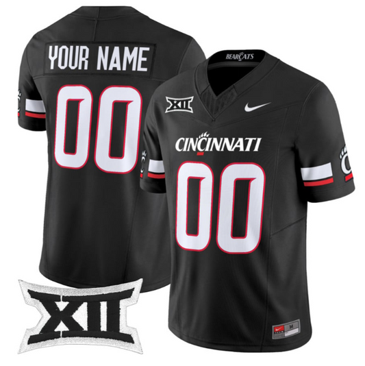 Custom Cincinnati Bearcats Jersey Name, Number 2025 Vapor Limited Stitched Black