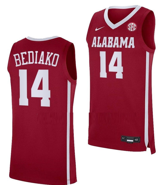 Charles Bediako Jersey Alabama Crimson Tide College Basketball Crimson #14