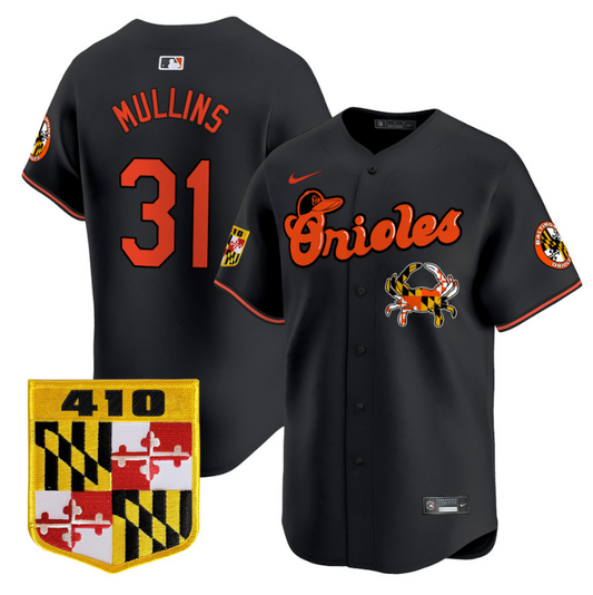 Cedric Mullins Jersey #31 Baltimore Orioles 410 & Chesapeake Crab Patch Limited Stitched Black