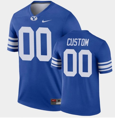 Custom BYU Cougars Jersey Name and Number NCAA College Football Legend Royal