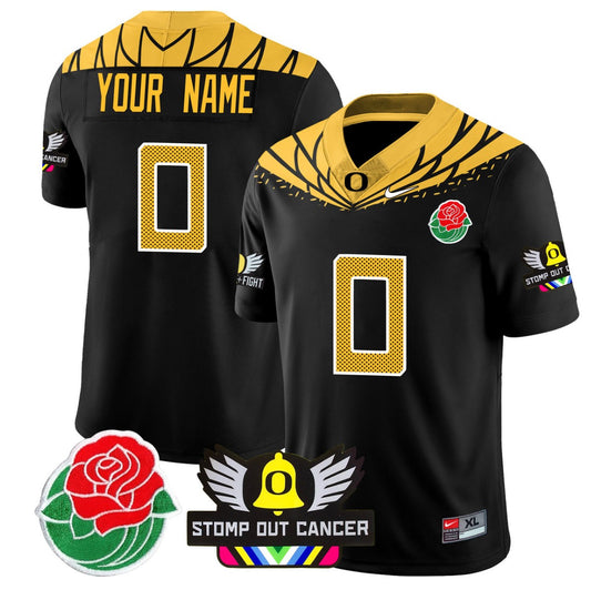 Custom Oregon Ducks Jersey 2024 Rose Bowl Patch Football Stitched Black