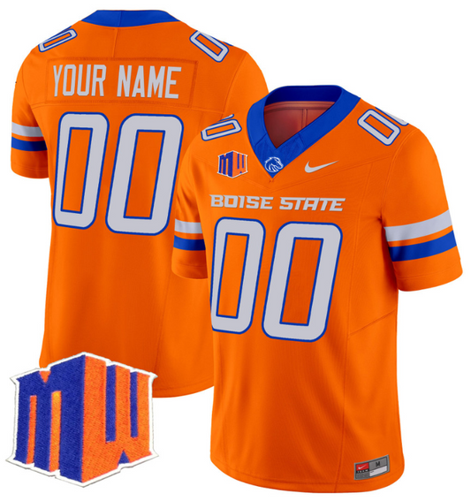 Custom Boise State Broncos Jersey Name and Number Vapor Limited College Football Stitched Orange