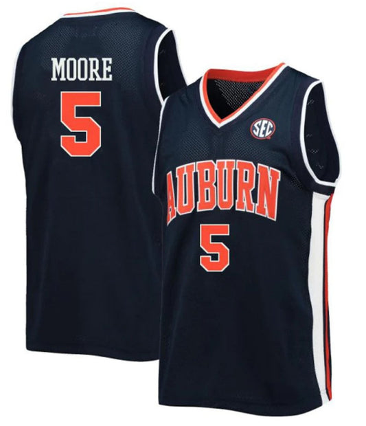 Chris Moore Jersey Auburn Tigers College Basketball #5