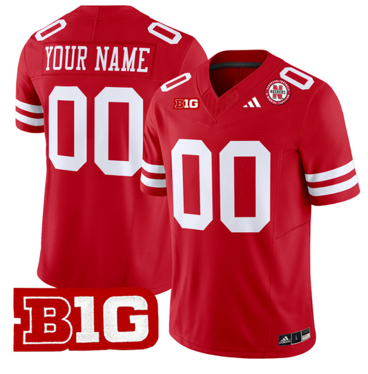Custom Nebraska Cornhuskers Jersey Name and Number Vapor Limited Football Scarlet