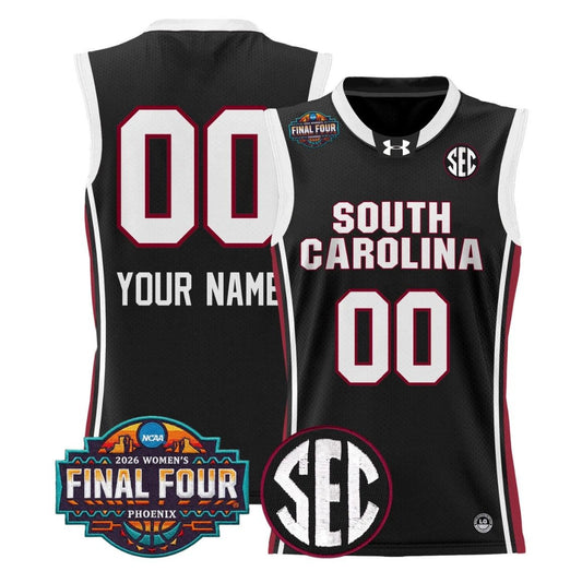 Custom South Carolina Gamecocks Jersey 2026 Final Four Stitched Black
