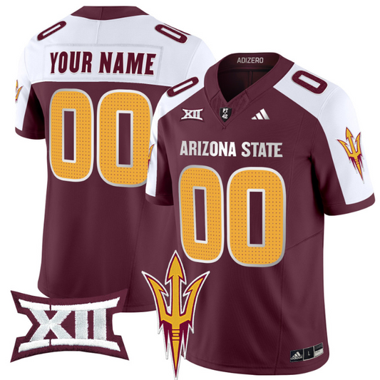 Custom Arizona State Sun Devils Jersey Name, Number 2024 Vapor Limited Maroon Alternate