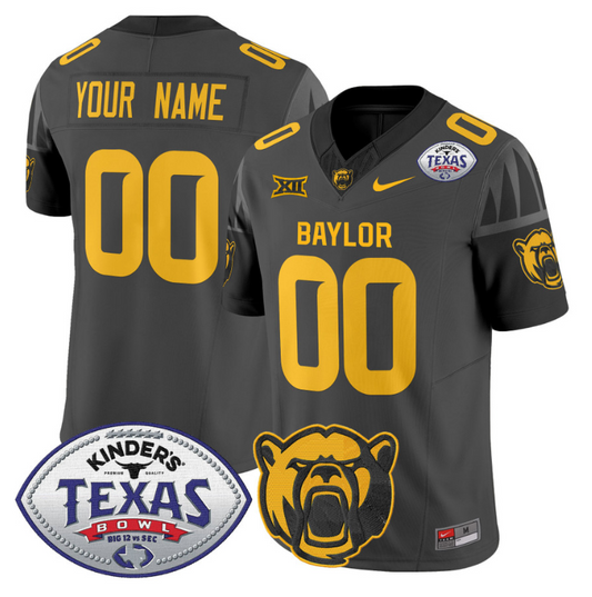 Custom Baylor Bears Jersey 2024 Texas Bowl Patch Football Stitched Black