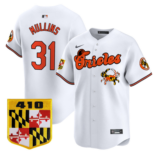 Cedric Mullins Jersey #31 Baltimore Orioles 410 & Chesapeake Crab Patch Limited Stitched White