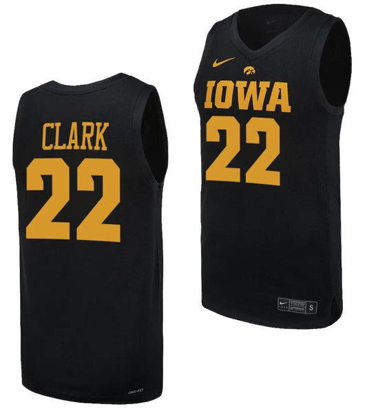 Caitlin Clark Jersey #22 Iowa Hawkeyes Basketball Uniform 2023-24 Black