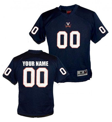 Custom Virginia Cavaliers Jersey Name and Number NCAA College Football Navy