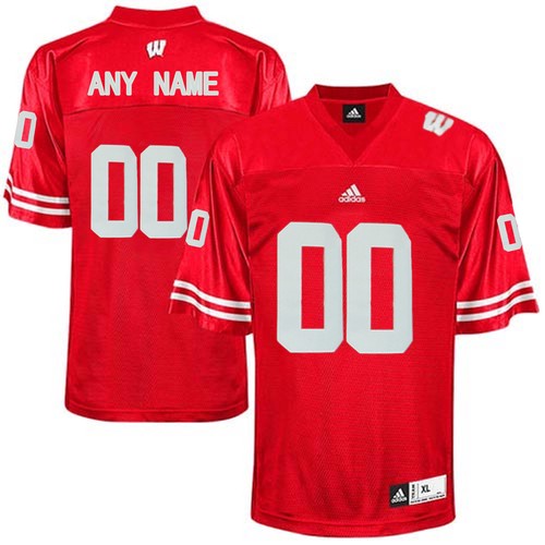 Custom Wisconsin Badgers Jersey Name and Number NCAA College Football Red