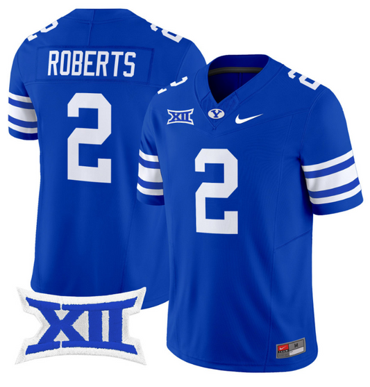 Chase Roberts Jersey #2 BYU Cougars Vapor Limited College Football Stitched Royal